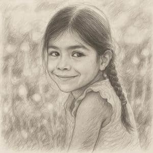 Ritratto in stile "Disegno a matita"