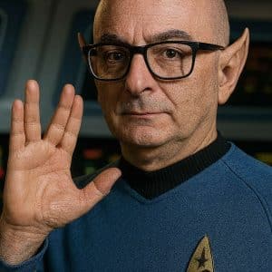 Ritratto in stile "Saluto vulcanico"